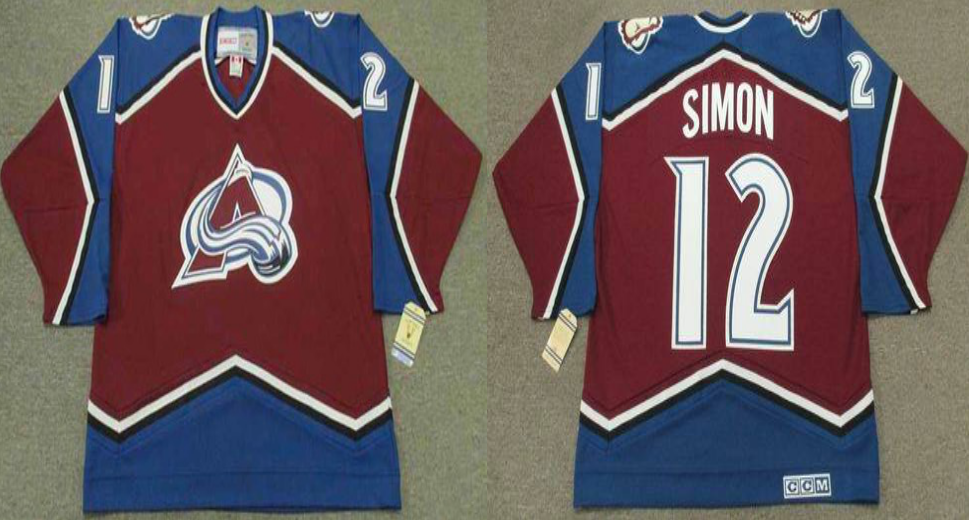 2019 Men Colorado Avalanche #12 Simon red CCM NHL jerseys->colorado avalanche->NHL Jersey